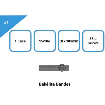Bakelite strips, 1 side,...