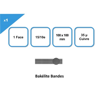 Bakelite strips, 100x100 mm