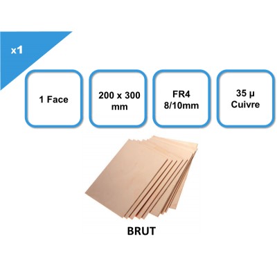 FR4 brut 1F 8/10 35µ 200 x...