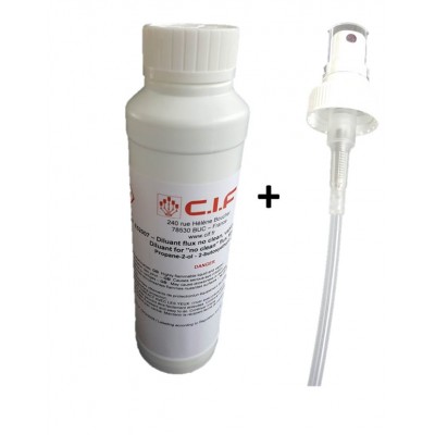No clean flux, spray bottle...